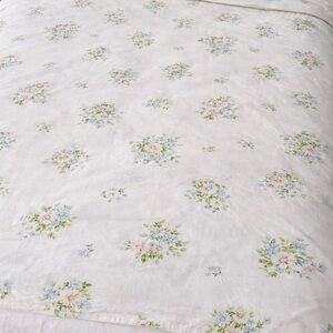 Floral Print White flat Sheet